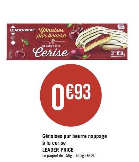 génoises pur beurre nappage à la cerise