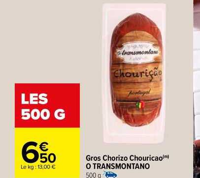 gros chorizo chouricao o transmontano