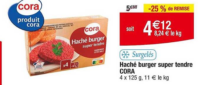 Haché Burger Super Tendre Cora