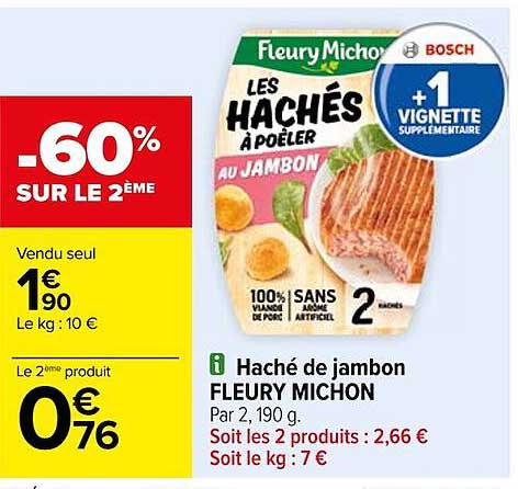 haché de jambon fleury michon