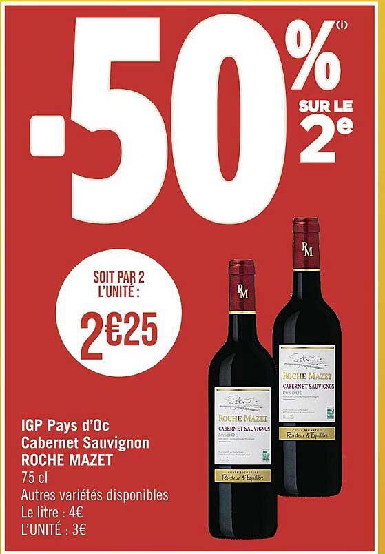 igp pays d'oc cabernet sauvignon roche mazet