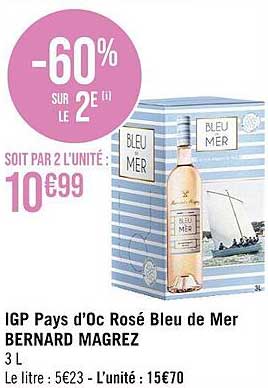 Igp Pays D'oc Rosé Bleu De Mer Bernard Magrez