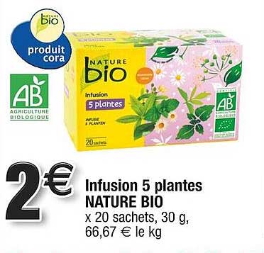 Infusion 5 Plantes Nature Bio
