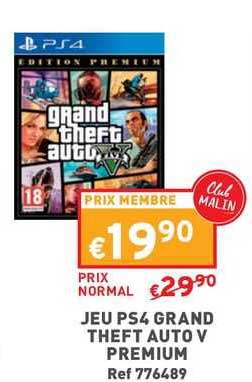 jeu ps4 grand theft auto v premium