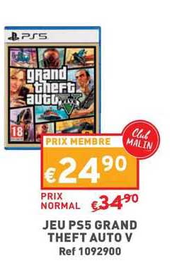 jeu ps5 grand theft auto v