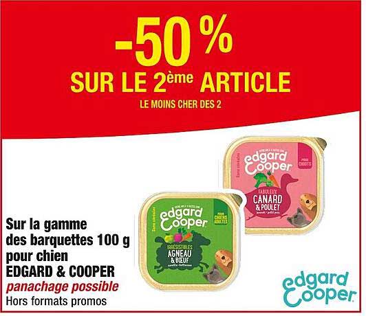 la gamme des barquettes 100 g pour chien edgard & cooper
