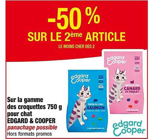 la gamme des croquettes 750 g pour chat edgard & cooper