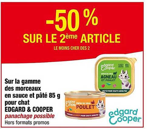 la gamme des morceaux en sauce et pâté 85 g pour chat edgard & cooper