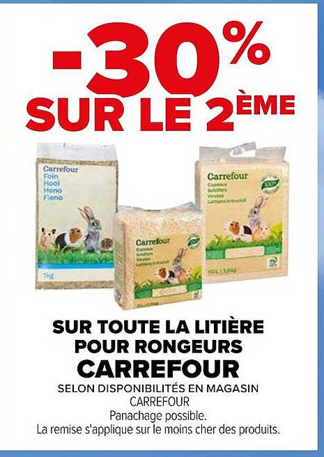 la litière pour rongeurs carrefour