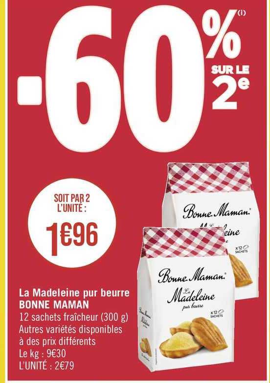la madeleine pur beurre bonne maman