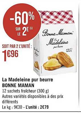 la madeleine pur beurre bonne maman