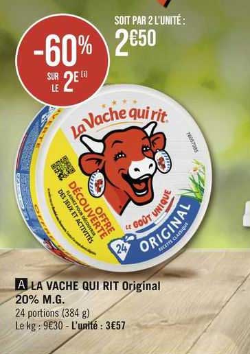 la vache qui rit original 20% m.g.