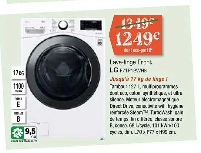 lave-linge front lg