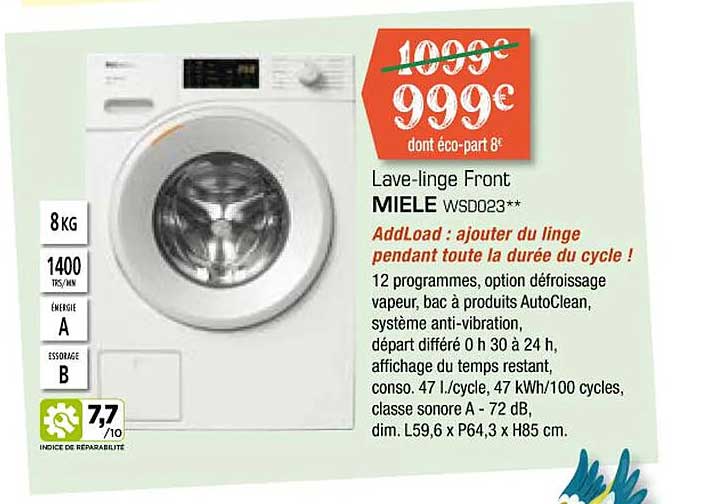 Lave-linge Front Miele