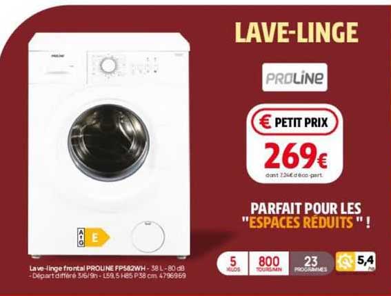 lave-linge frontal proline