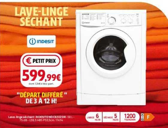 lave-linge séchant indesit