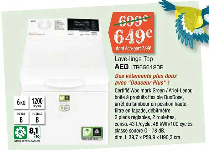 lave-linge top aeg