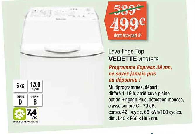 lave-linge top vedette