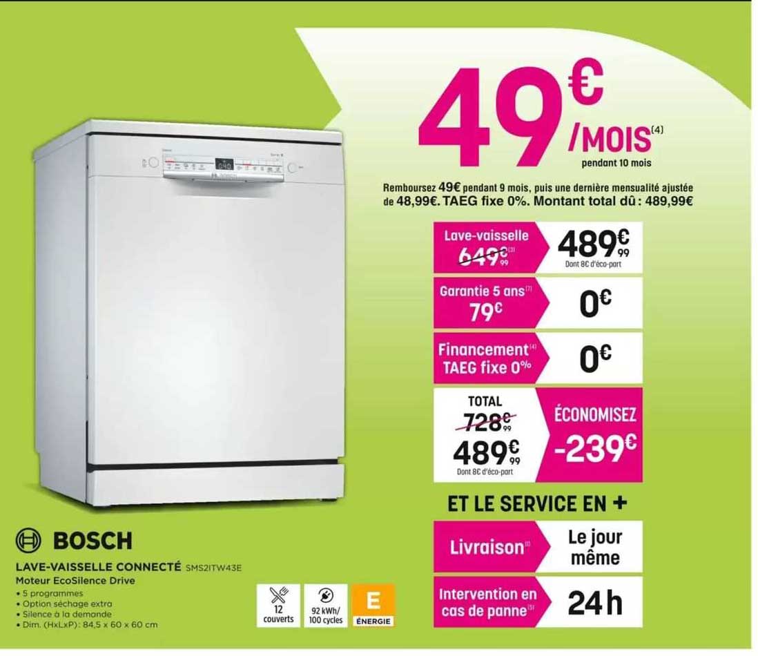 Lave-vaisselle Connecté Bosch