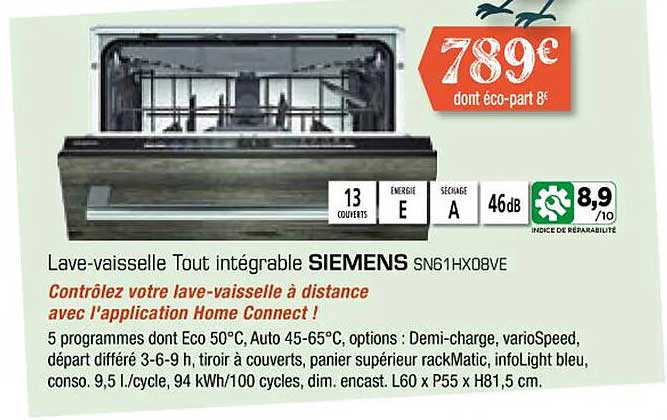 lave-vaisselle tout intégrables siemens