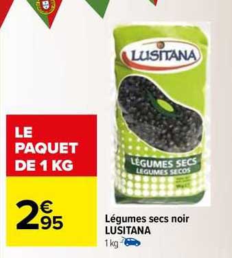 légumes secs noir lusitana