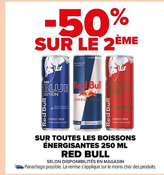 les boissons énergisantes 250 ml red bull