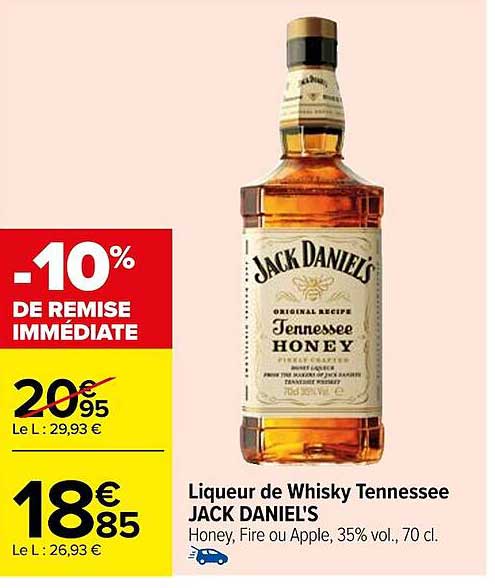 liqueur de whisky tennessee jack daniel's