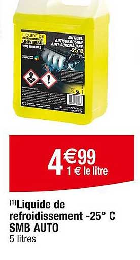 liquide de refroidissement -25° c smb auto