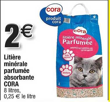 Litière Minérale Parfumée Absorbante Cora