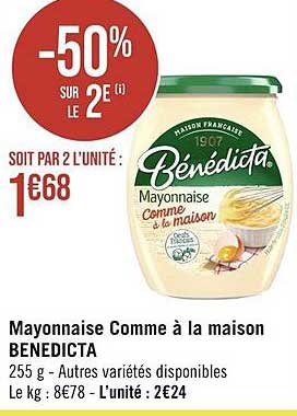 mayonnaise comme à la maison bénédicta