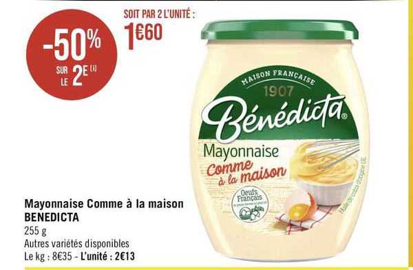 mayonnaise comme à la maison bénédicta