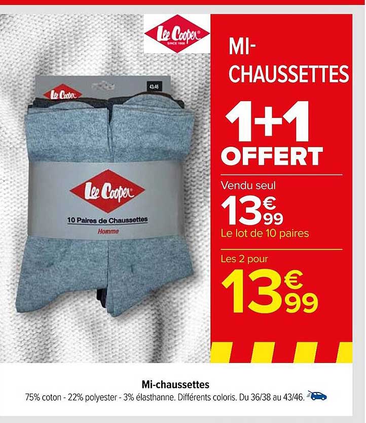 mi-chaussettes lee cooper