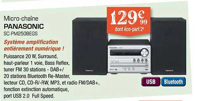 micro-chaîne panasonic sc-pm250begs