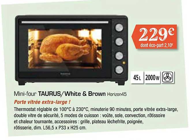 mini-four taurus/white & brown horizon45