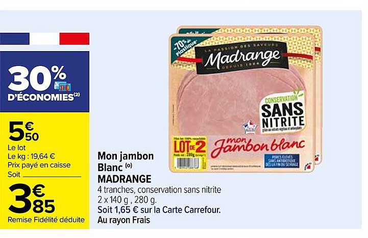 mon jambon blanc madrange