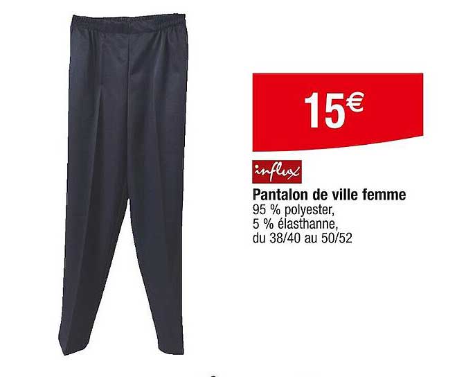 Pantalon De Ville Femme Influx