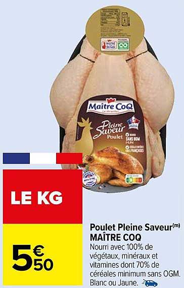 poulet pleine saveur maître coq