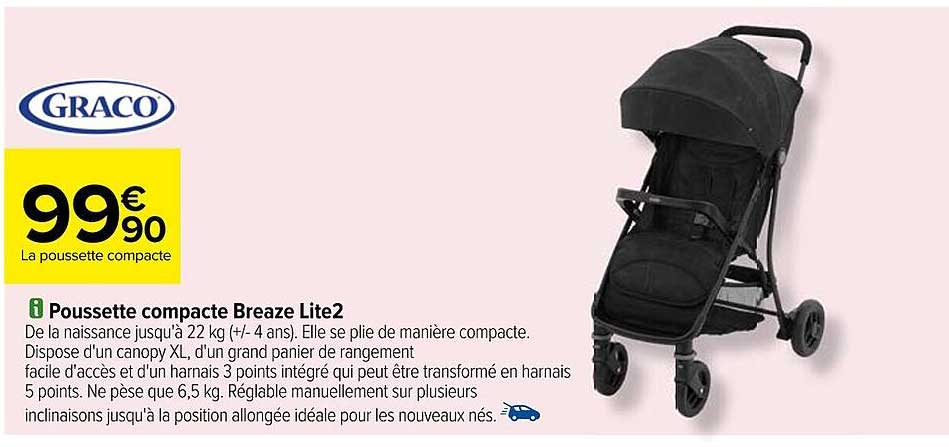poussette compact breaze lite2 graco