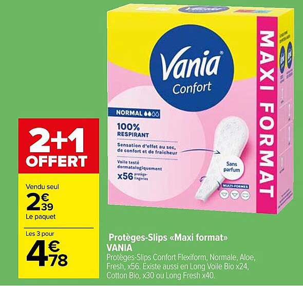 protèges-slips «maxi format» vania