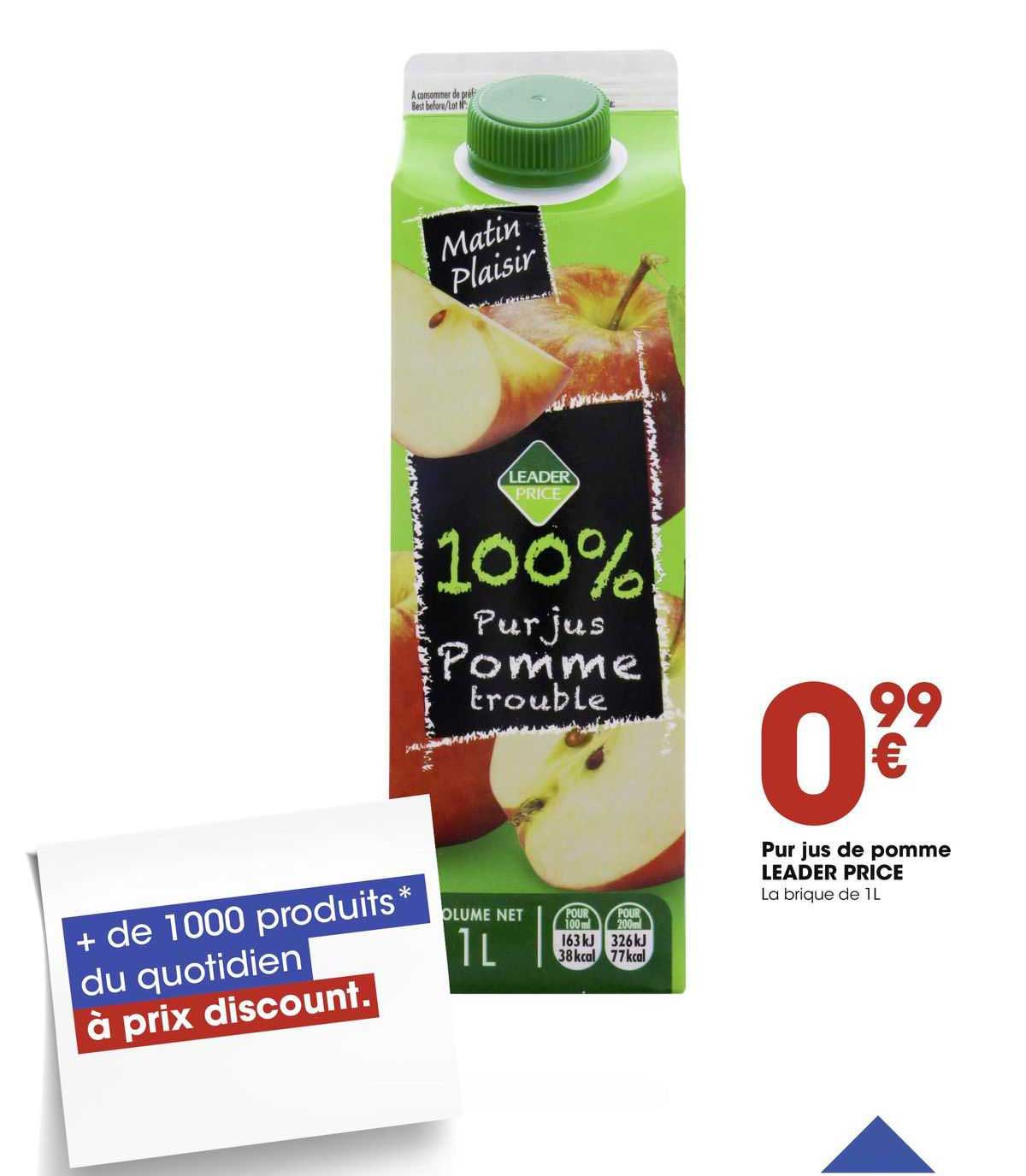 pur jus de pomme leader price