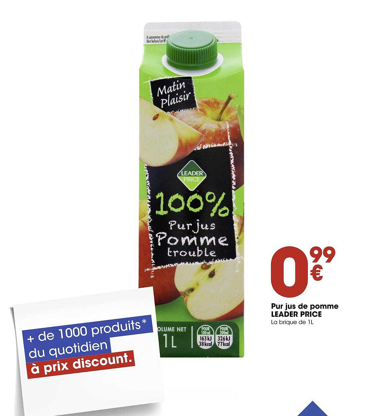 pur jus de pomme leader price