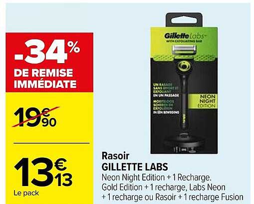 rasoir gillette labs