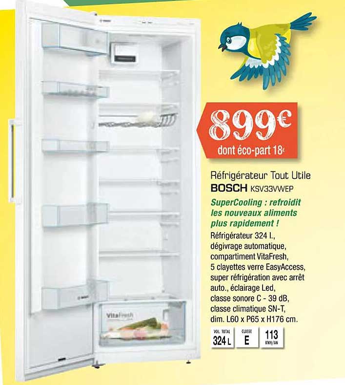 Réfrigérateur Tout Utile Bosch Ksv33vwep