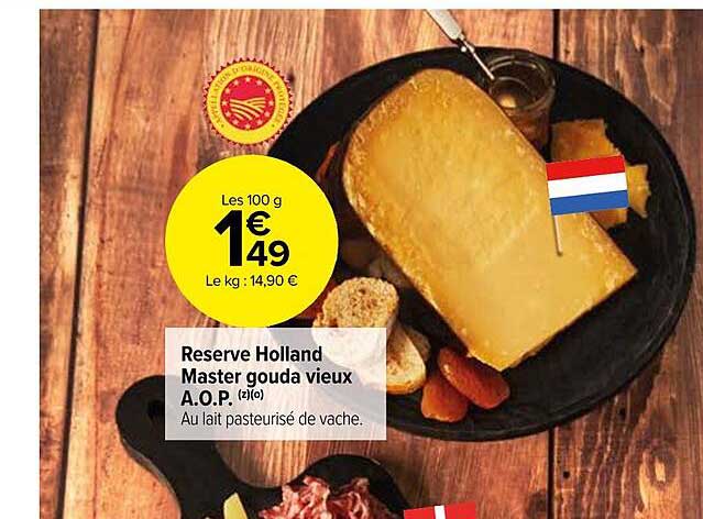 reserve holland master gouda vieux a.o.p.
