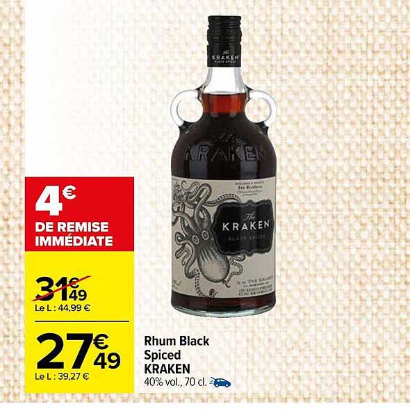 rhum black spiced kraken