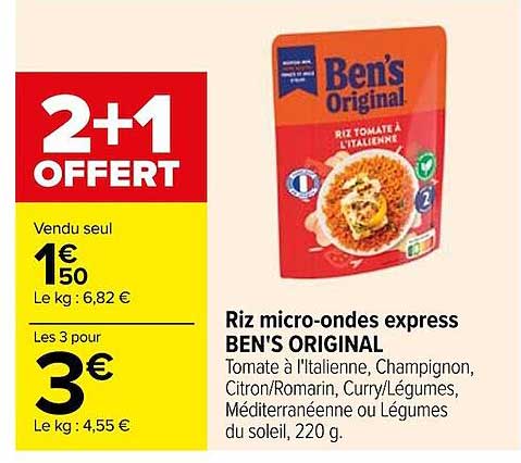 Riz Micro-ondes Express Ben's Original