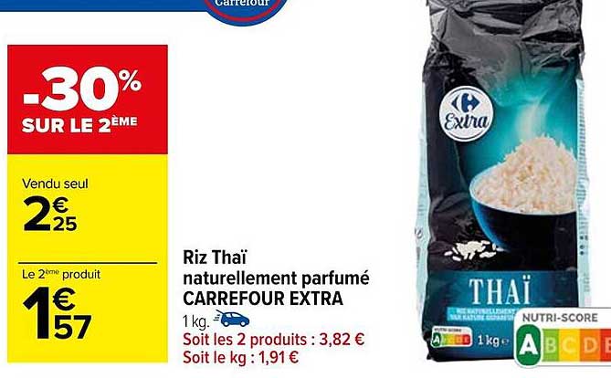 riz thaï naturellement parfumé carrefour extra