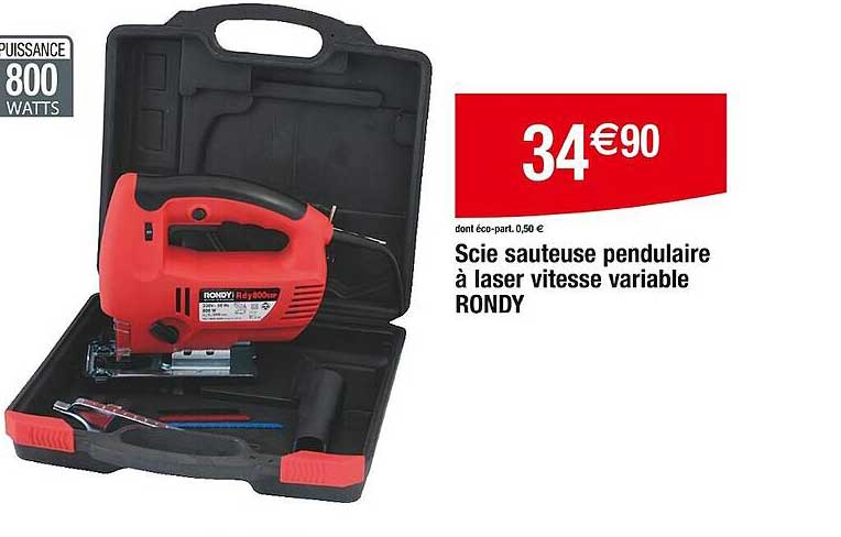 scie sauteuse pendulaire à laser vitesse variable rondy