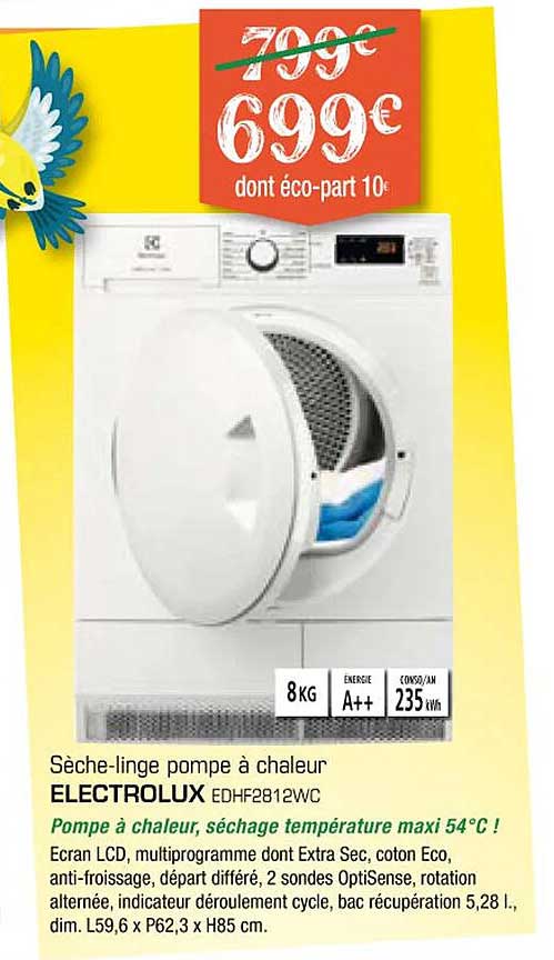 sèche-linge pompe à chaleur electrolux