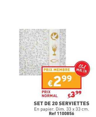 Set De 20 Serviettes